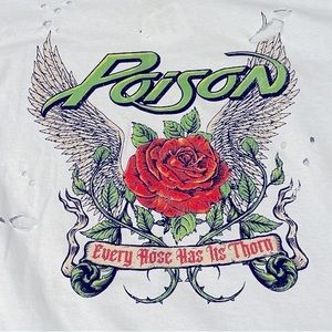 Poison Light Blue Band Tee Shirt